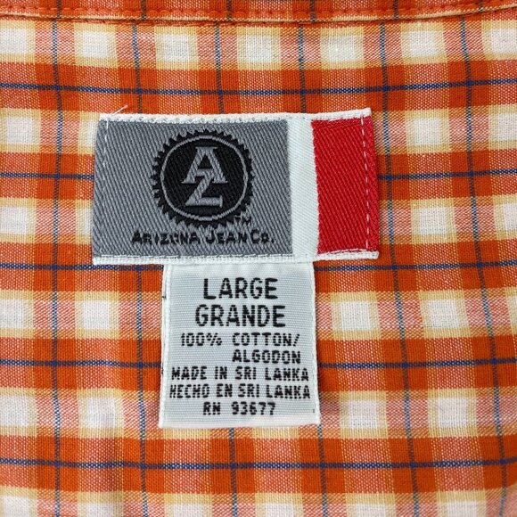 Arizona Jeans Short Sleeve Button Down Shirt Men's Size Large - Picture 4 of 7